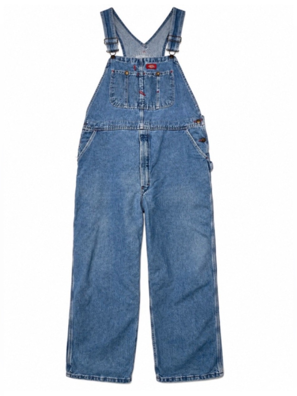 Dickies Bib Overalls Blue Denim Men’s 40x29 Workwear Carpenter Jeans Style